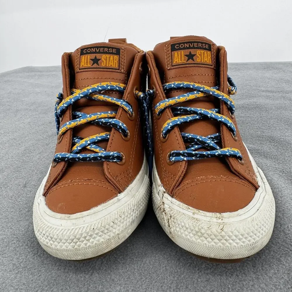Converse All Star‎ Berkshire Mid Boot Junior 1 Brown Leather 668490C